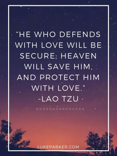 He he defends with love will be secure heaven will save him and protect him with love